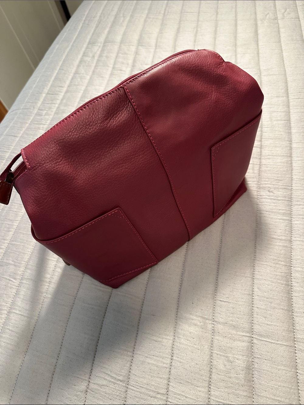 NEW Sundance Leather Shoulder Bag, Wine Red - Picture 12 of 13